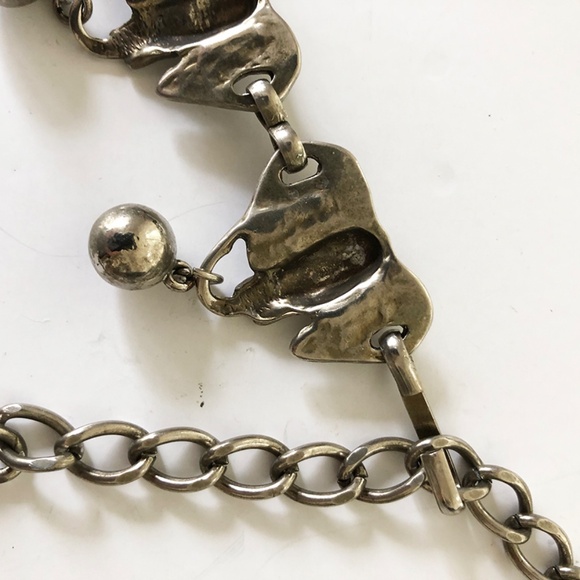 Vtg Silver Elephant metal chain  Belt, Fits most sizes - Picture 3 of 4